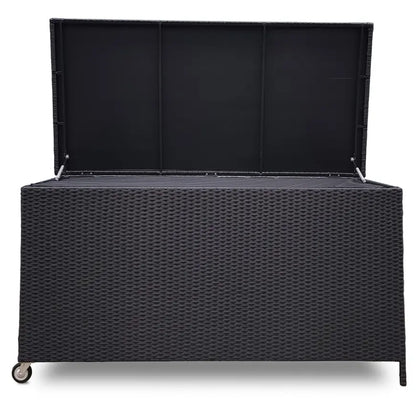 Garden Storage Box 80 × 80 × 160 cm – Black