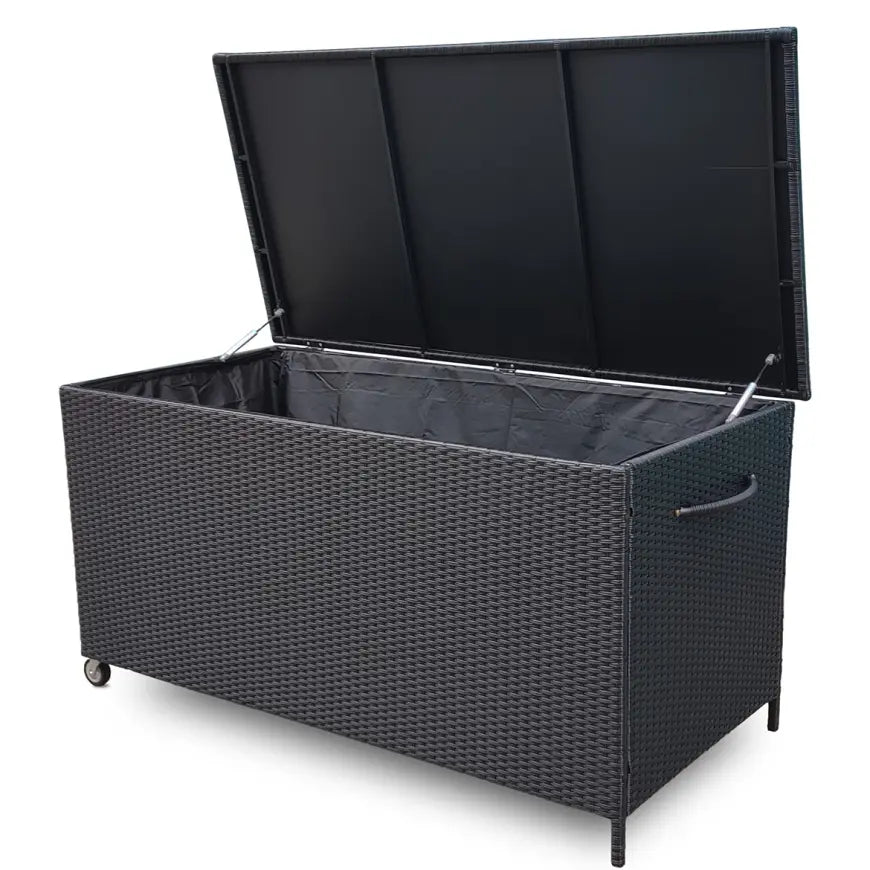 Garden Storage Box 80 × 80 × 160 cm – Black