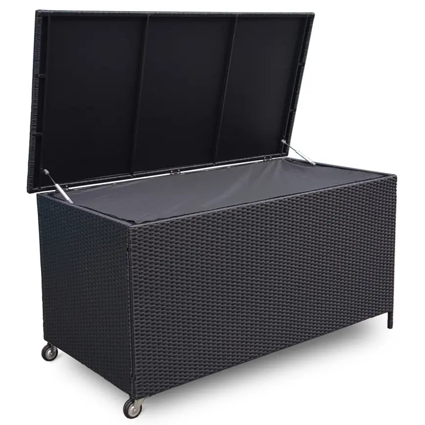 Garden Storage Box 80 × 80 × 160 cm – Black